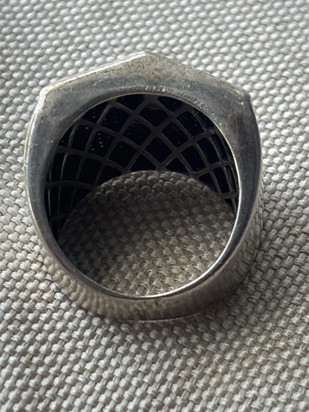 Sterling Silver with Pave Diamond Ring Statement Ring